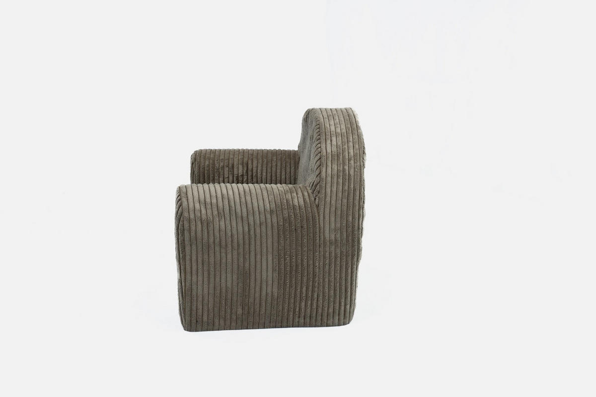 KINDERSESSEL MINI aus Kuschel-Cord in Braun - Braun, Textil (40/39/33cm) - Fortisline
