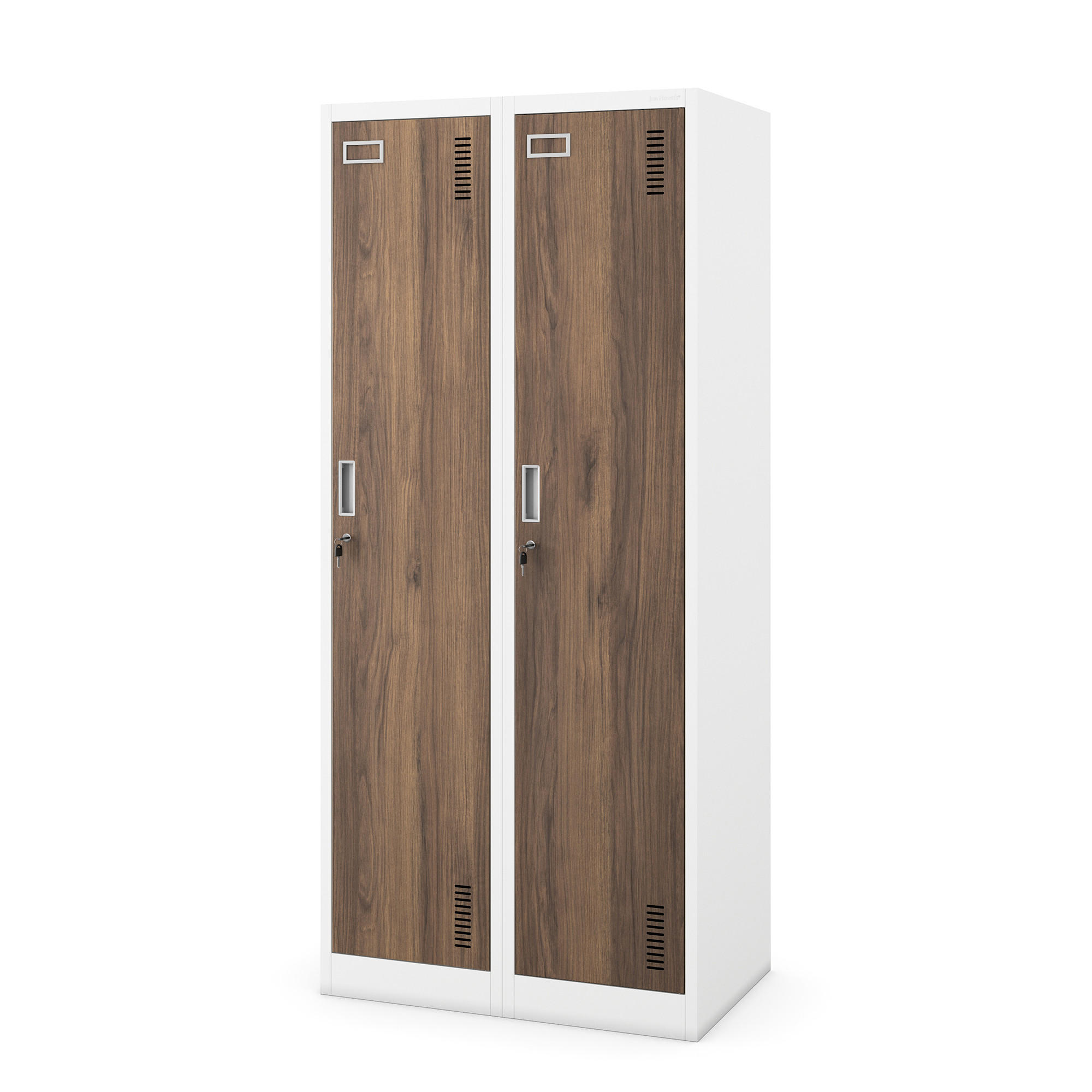 PERSONALSCHRANK KACPER 180x80x50 cm - Nussbaumfarben/Weiß, Metall (80/180/50cm) - Jan Nowak