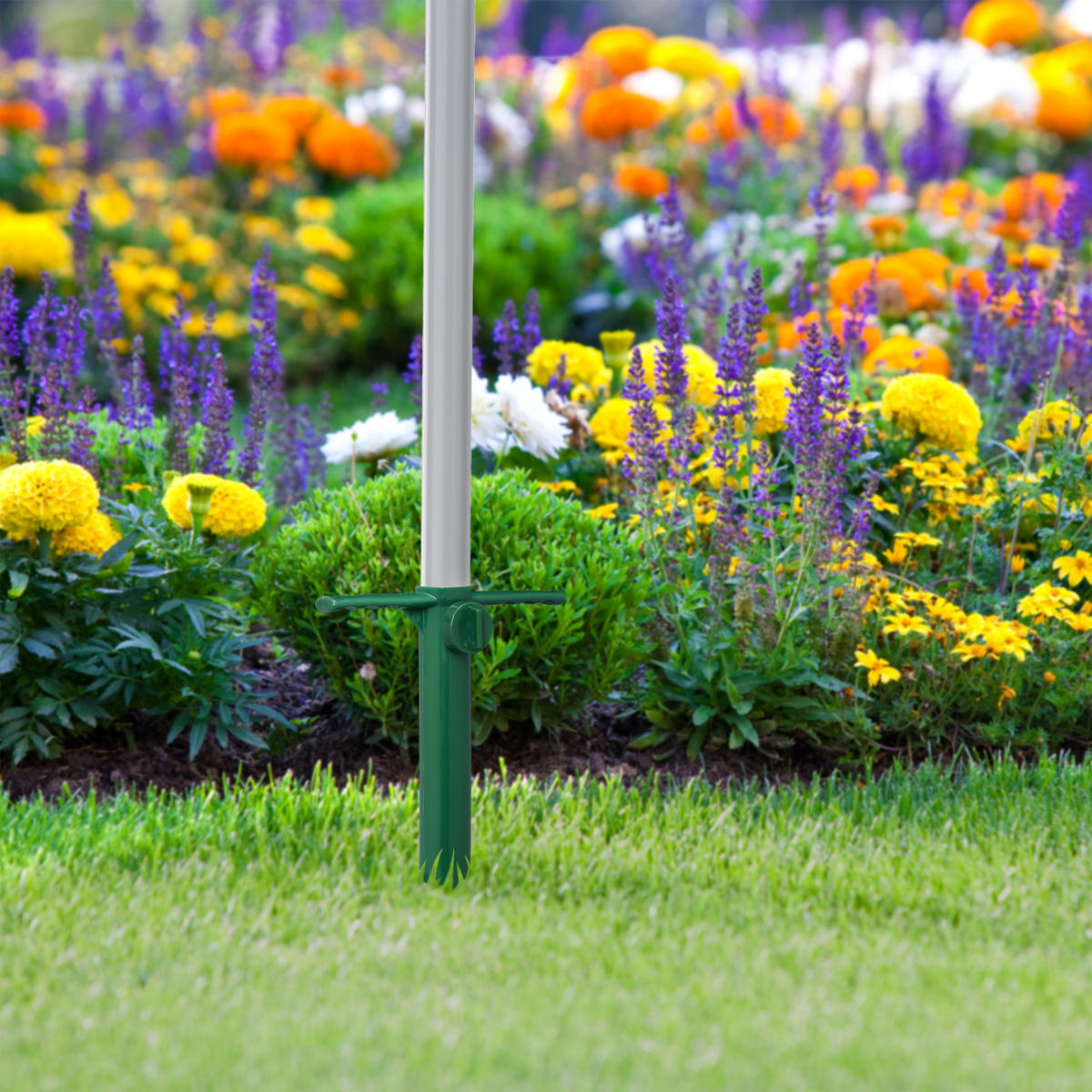 BODENHÜLSE - Grün, Kunststoff (23.5/37.5/7.5cm) - Relaxdays