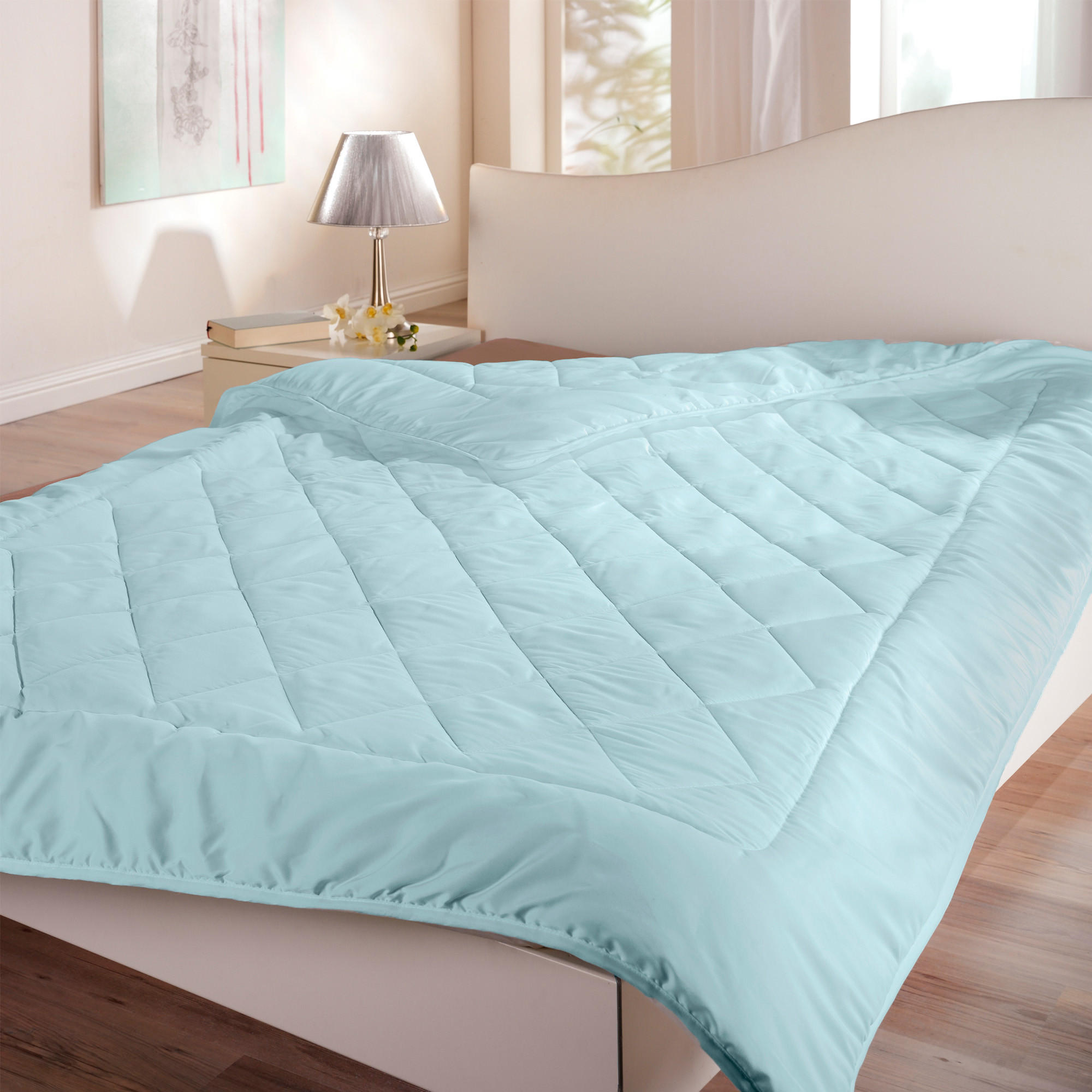BETTDECKE leichte Sommerbettdecke - Helblau - 200 x 200 cm - ohne Bezug nutzbar - Hellblau, Textil (200/200cm) - Bestlivings