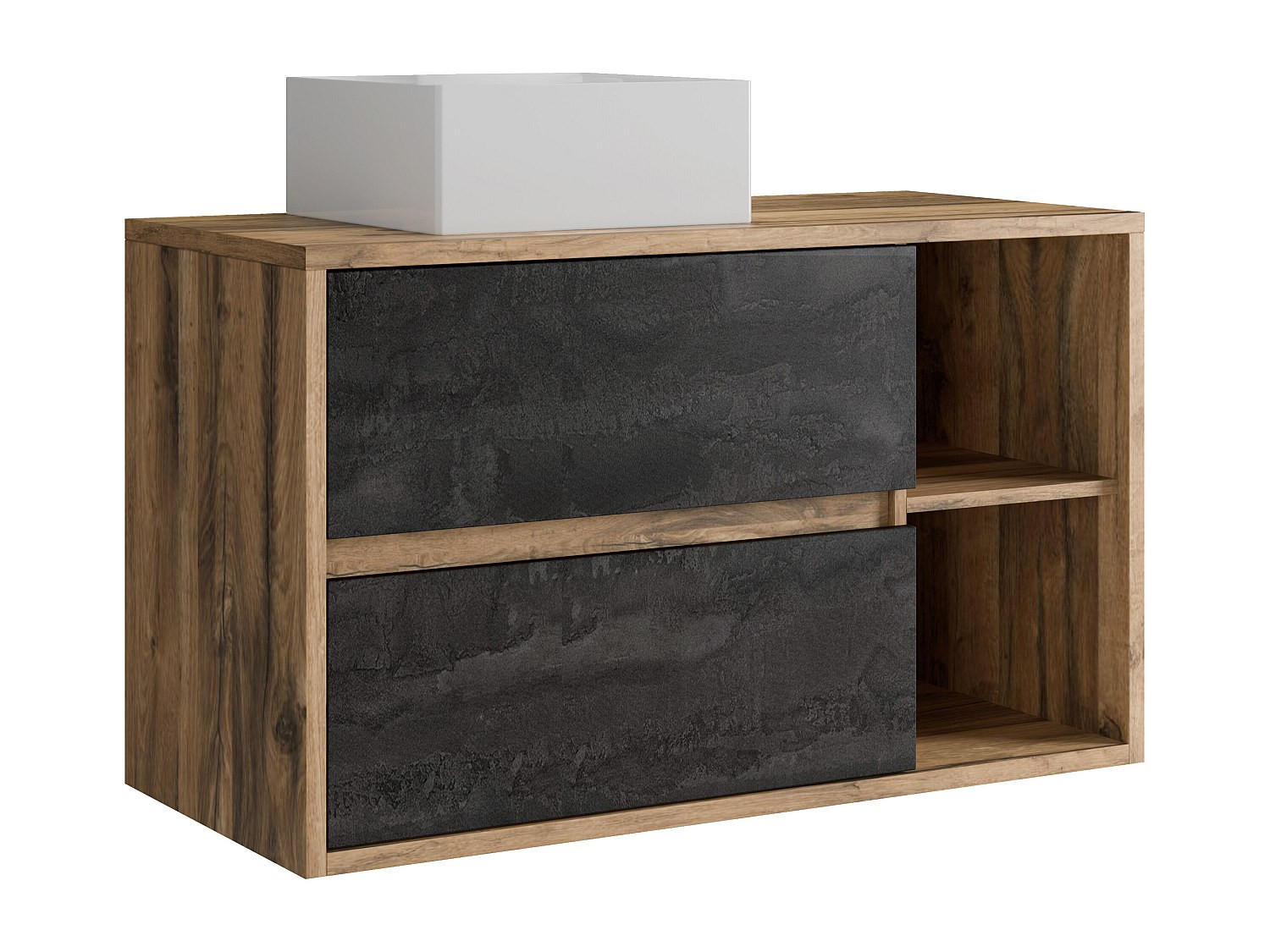 EINZELWASCHTISCH - 100 cm x 45.5 cm - Holz, Platte - Naturfarben Hell - TIKITIKI - Naturfarben, Holz (100/60/45.5cm) - Vente-Unique