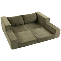SCHLAFSOFA Polyester Grün - Grün, Textil (181/58/208cm) - HOMCOM