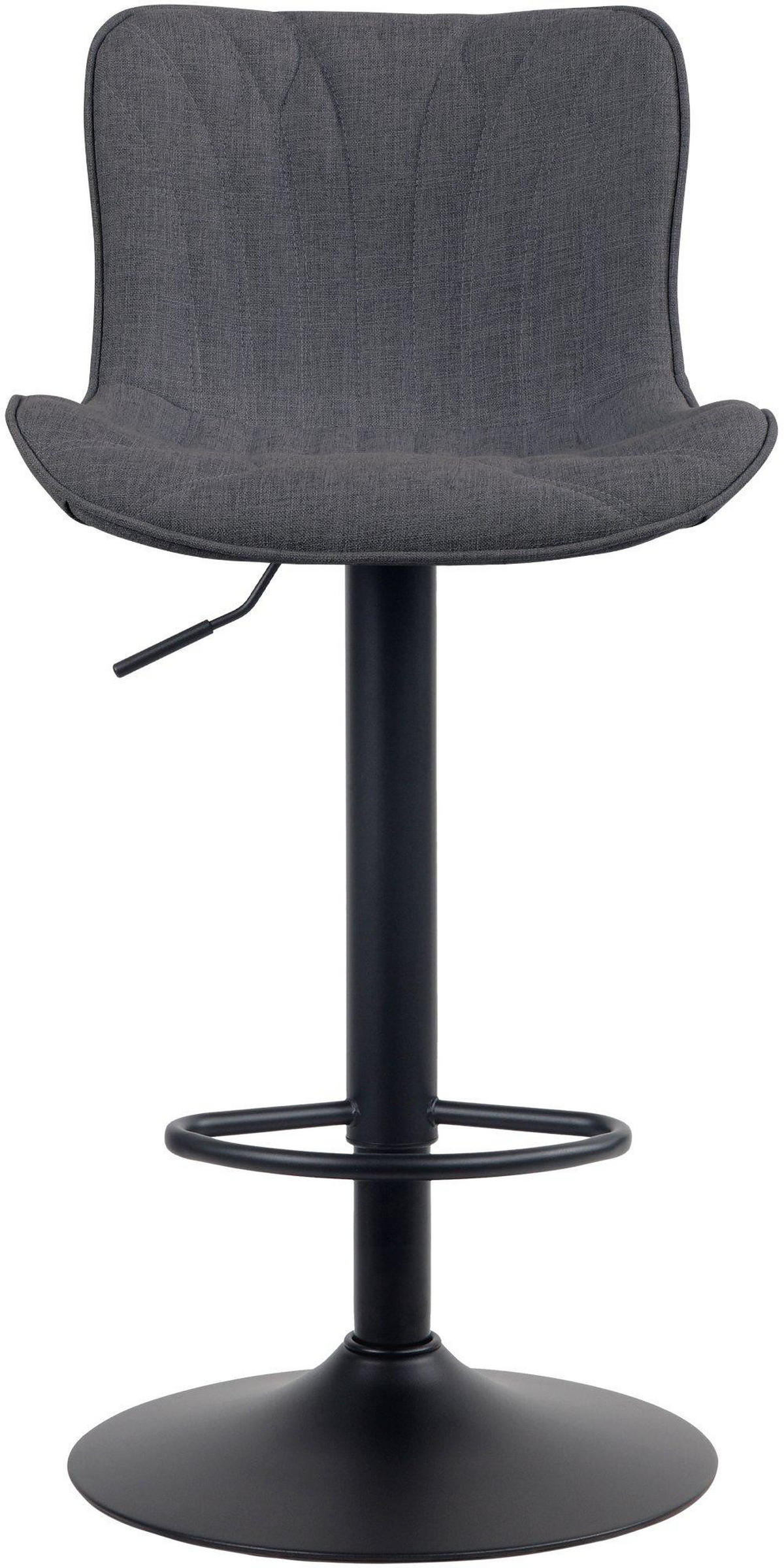 BARHOCKER Stoff schwarz - Schwarz, Textil/Metall (48/83/54cm) - CLP