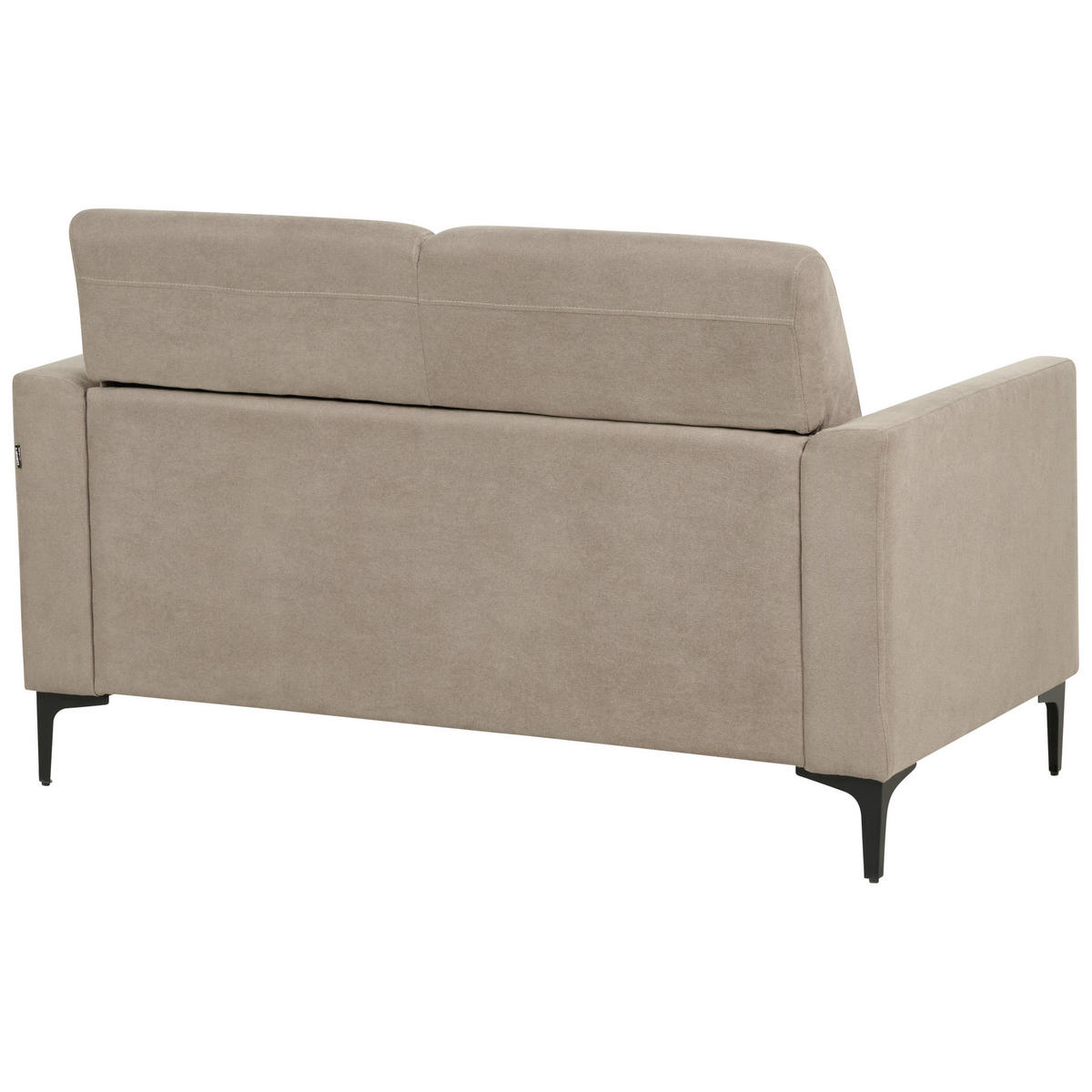 2-SITZER-SOFA taupe Fenes - Beige/Schwarz, Textil (142/90/75cm) - Beliani