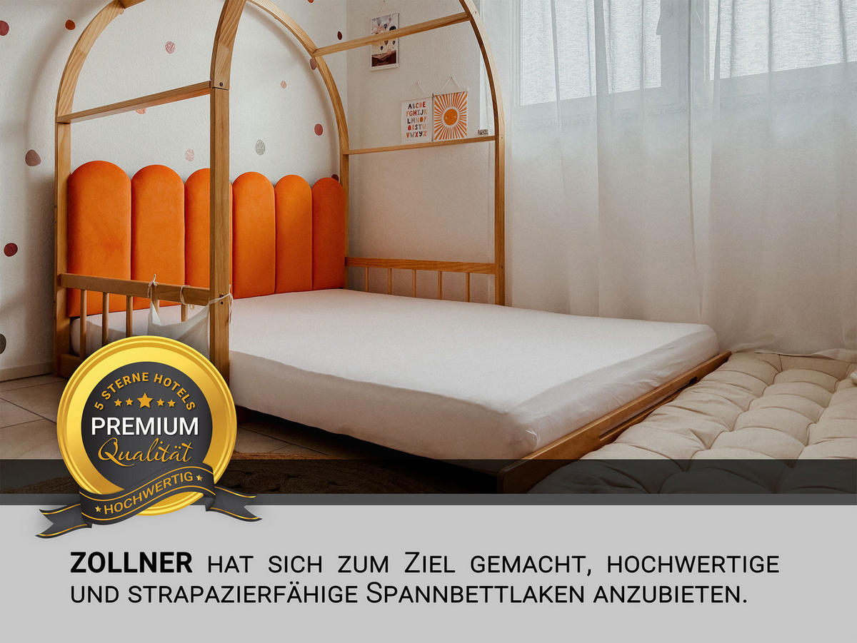 SPANNBETTLAKEN, 140x200 cm, 100% Baumwolle, Weiß - Weiß, Textil (140/200cm) - Zollner