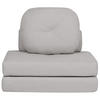 1-SITZER BODENSOFA Stoff hellgrau mit Schlaffunktion Olden - Grau, Textil (81/54/91cm) - Beliani