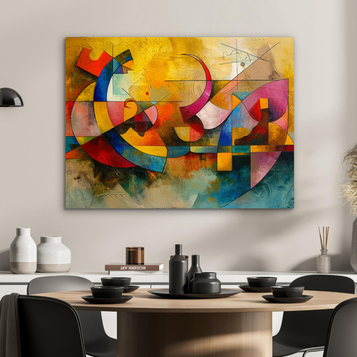 KOVOVÝ OBRAZ Umenie - abstraktné - moderné 80x60 cm - žltá, kov (80/60cm) - MuchoWow