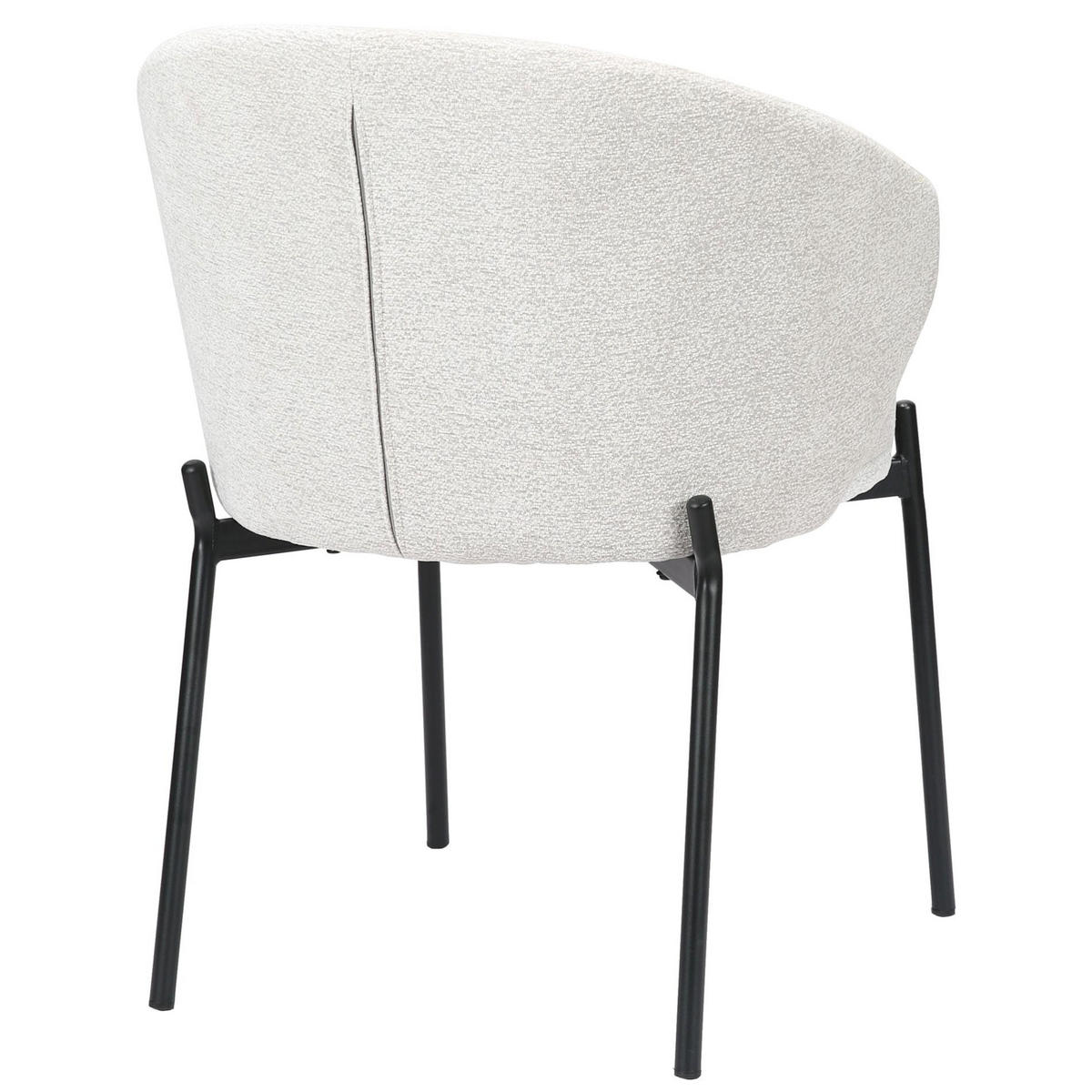 POLSTERSTUHL Atisly Hellgrau - Hellgrau/Schwarz, Textil/Metall (57.5/76.5/56cm) - Selsey