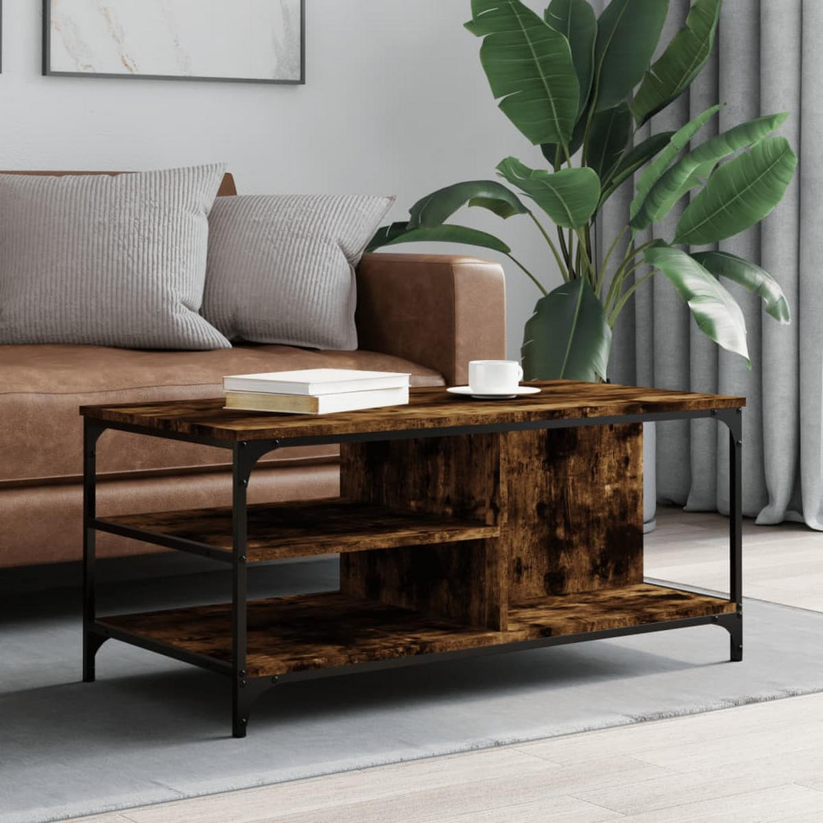 COUCHTISCH Räuchereiche 100x50x45 cm Holzwerkstoff - Braun, Holzwerkstoff (100/50/45cm) - furnicato