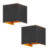 LED WANDLEUCHTE Inspiration 2er-Set - Schwarz, Metall (10/10/10cm) - Nettlife