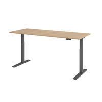 SCHREIBTISCH elektrisch XMKA 80/200/74 cm in Eichefarben/Graphitfarben - Eichefarben/Graphitfarben, Holzwerkstoff (80/200/74cm) - bümö
