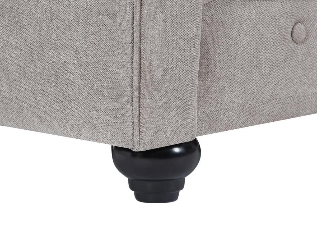 2-SITZER-SOFA - Stoff - Grau - CHESTERFIELD - Grau, Textil (88/72/168cm) - Vente-Unique