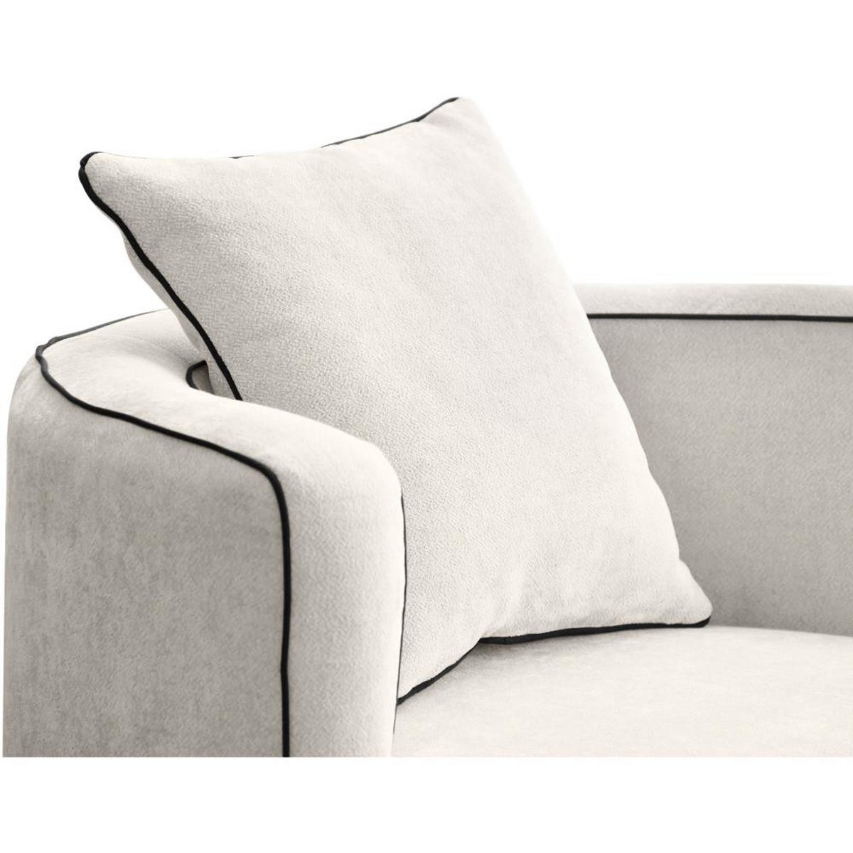 DREHSESSEL Dolce beige velour - Beige/Schwarz, Textil (90/83/90cm) - Beautysofa