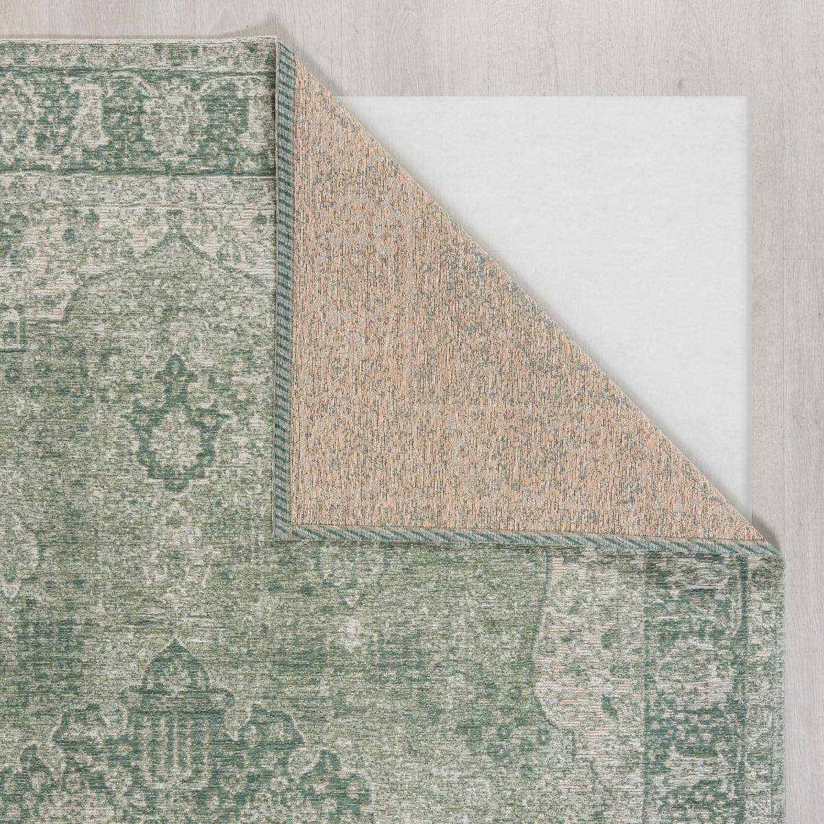 TEPPICH Vintage-Traditionell-Stil COQUET TARA, Grün 200x290 cm - Grün, Textil (200/290cm) - KADIMA DESIGN