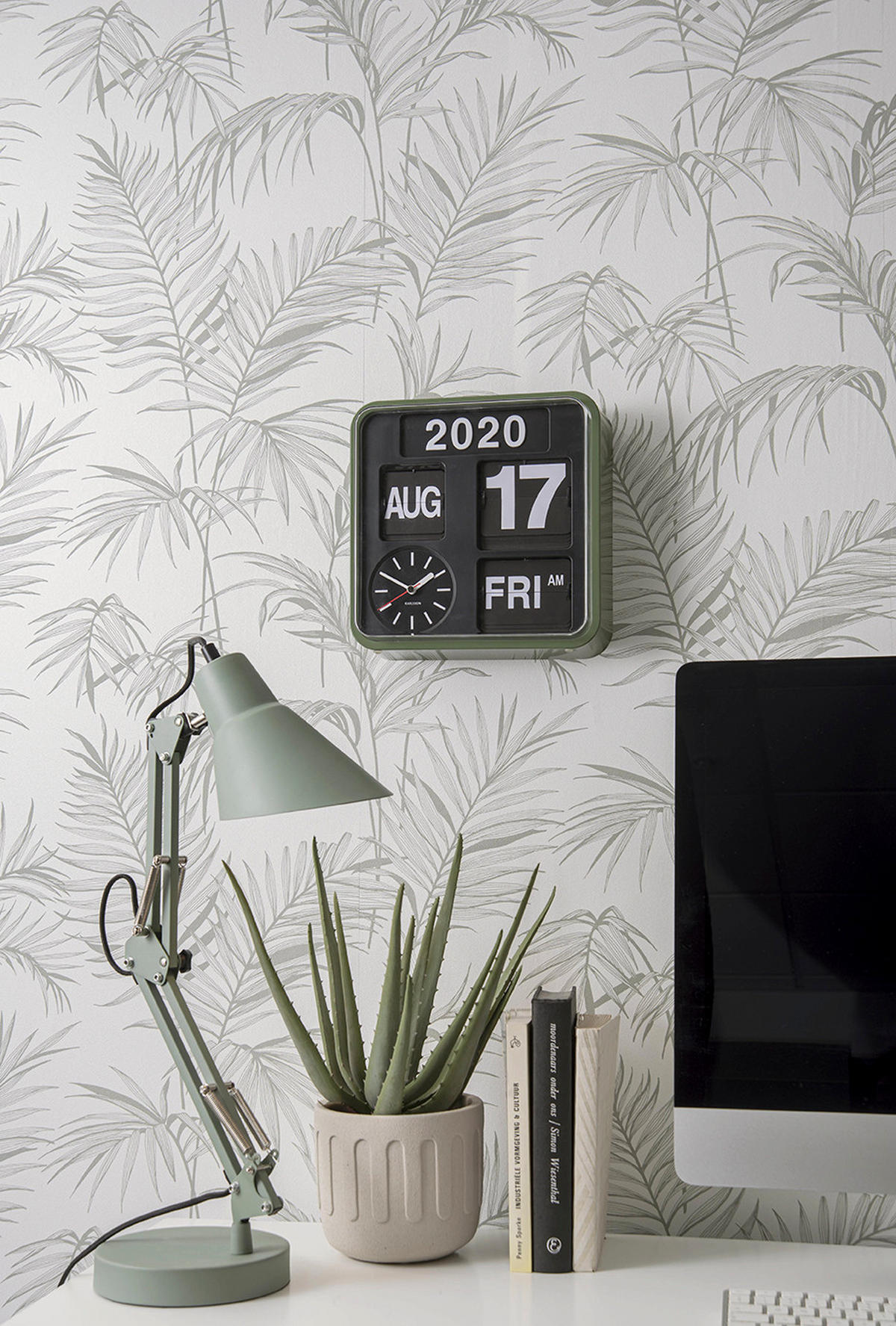 WANDUHR Flip 10/24/24 cm - Grün, Kunststoff (24/24/10cm) - Karlsson