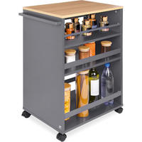 UNIVERSALWAGEN Bengt Anthrazit-Eiche - Rostfarben/Anthrazit, Naturmaterialien/Metall (38/79/50cm) - BoMoe