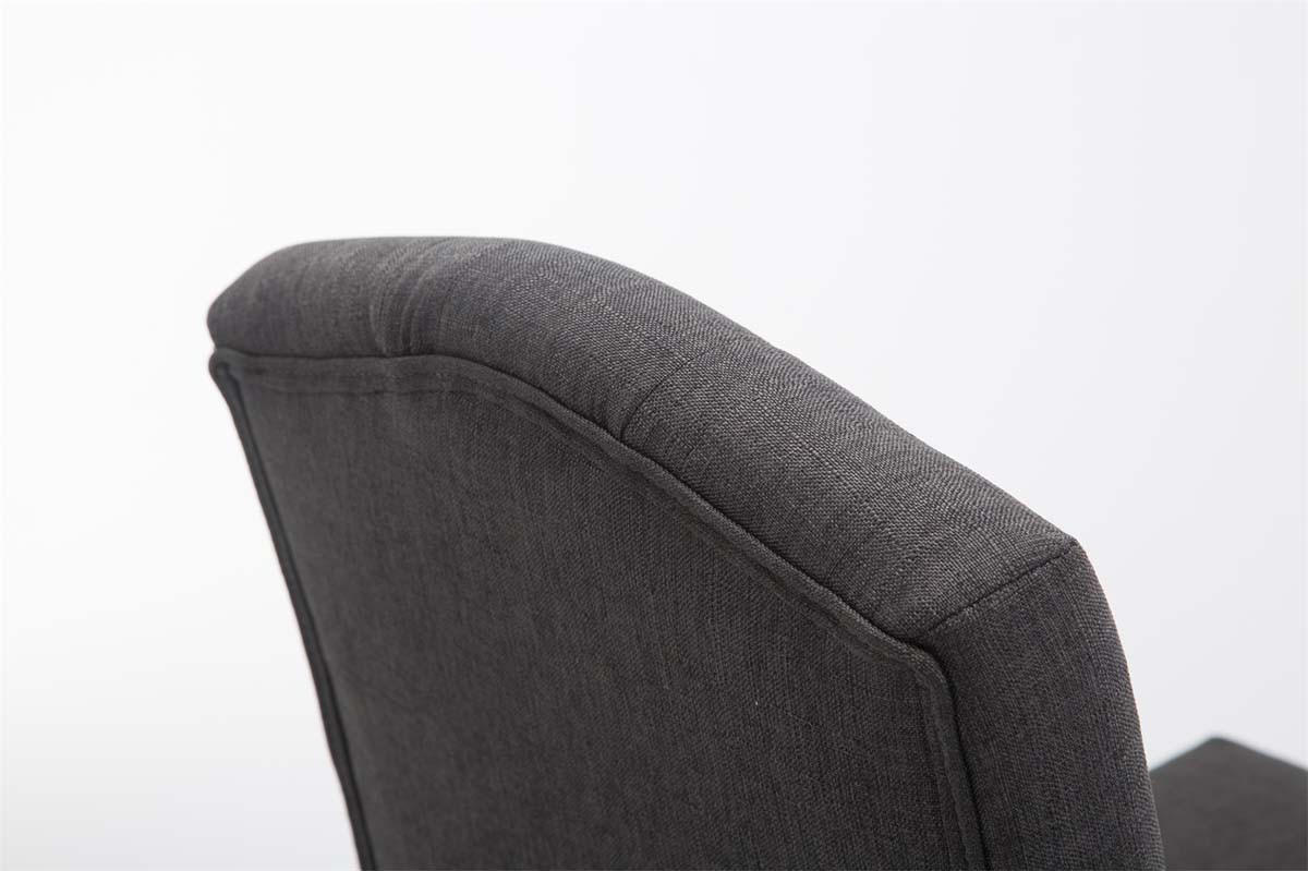 BARHOCKER Likel Stoff Dunkelgrau Dunkelbraun - Dunkelgrau, Textil (42/113/57cm) - DELUKE