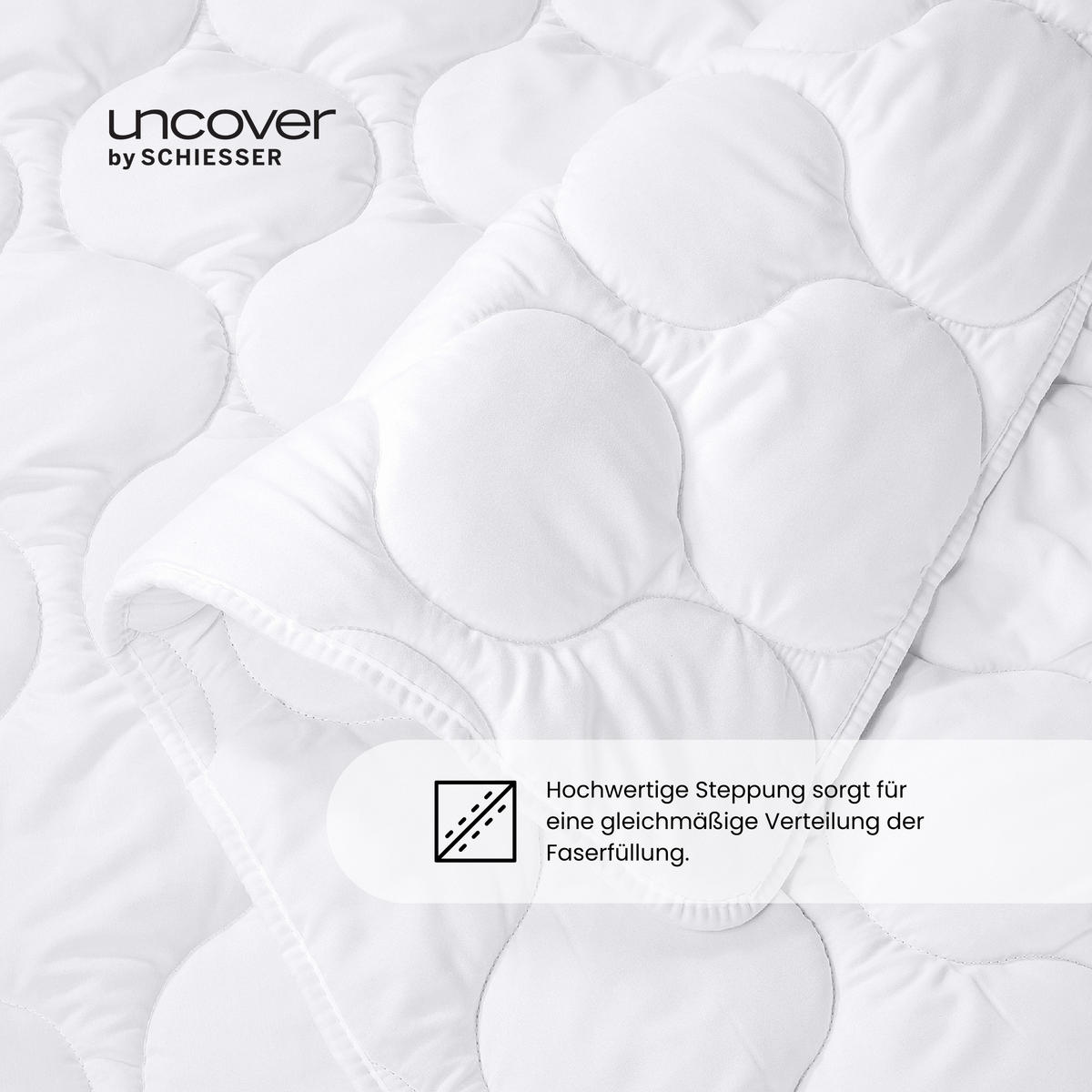 GANZJAHRESDECKE Chelsea - 135 x 200 cm - Weiß - Weiß, Textil (135/200cm) - Uncover by Schiesser