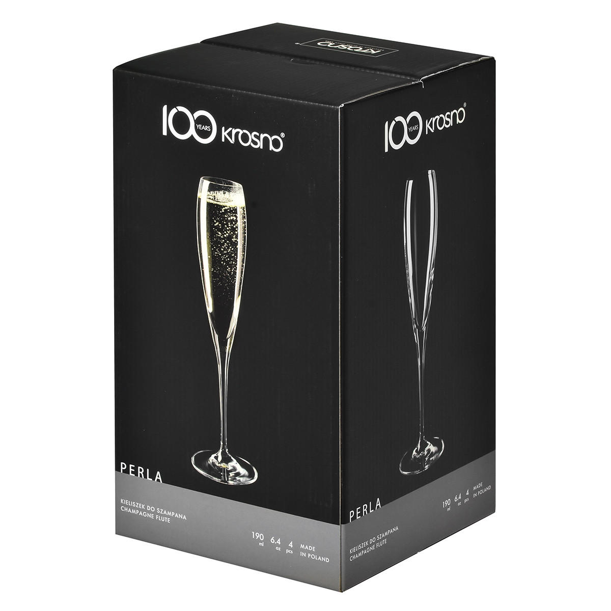 SEKTGLÄSER Perla, 4er-Set, 170 ml - Transparent, Glas (0.17L) - Krosno Glass