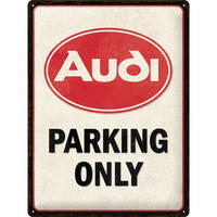 BLECHSCHILD 30/40 cm Audi Parking Only - Multicolor, Metall (30/40/0.2cm) - Nostalgic-Art