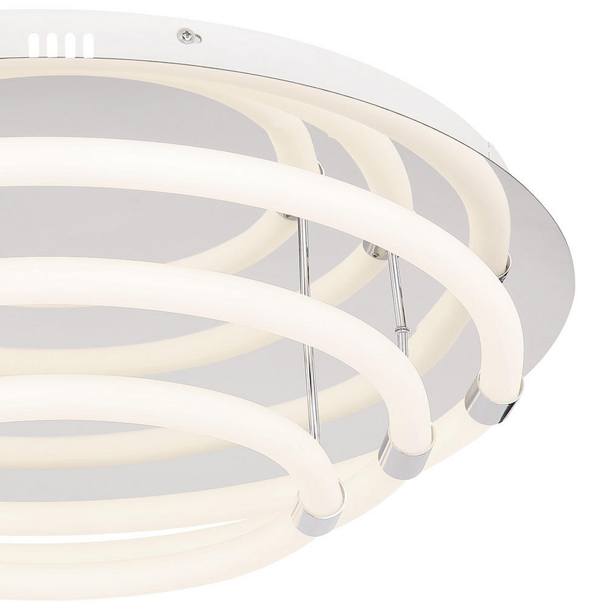 LED DECKENLEUCHTE Metall Weiß Ring-Design - Weiß, Metall (55/55/15cm) - Globo Lighting