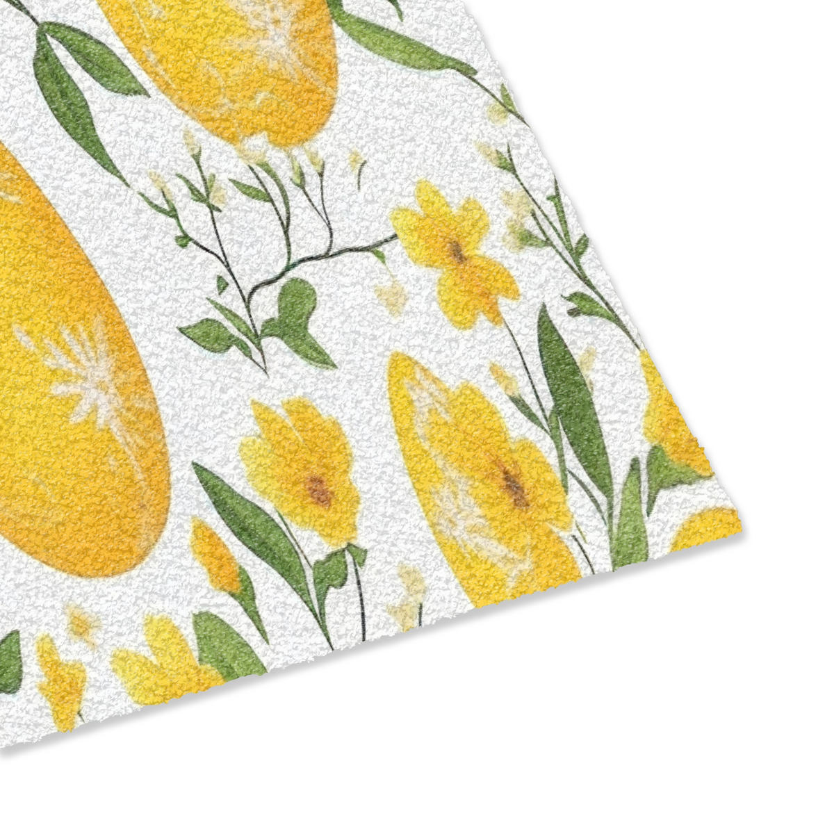 PREPRAŽNIK ZA VRATA Blommor - Påskägg - Gul 60x40 cm - rumena, umetna masa (40/60cm) - MuchoWow