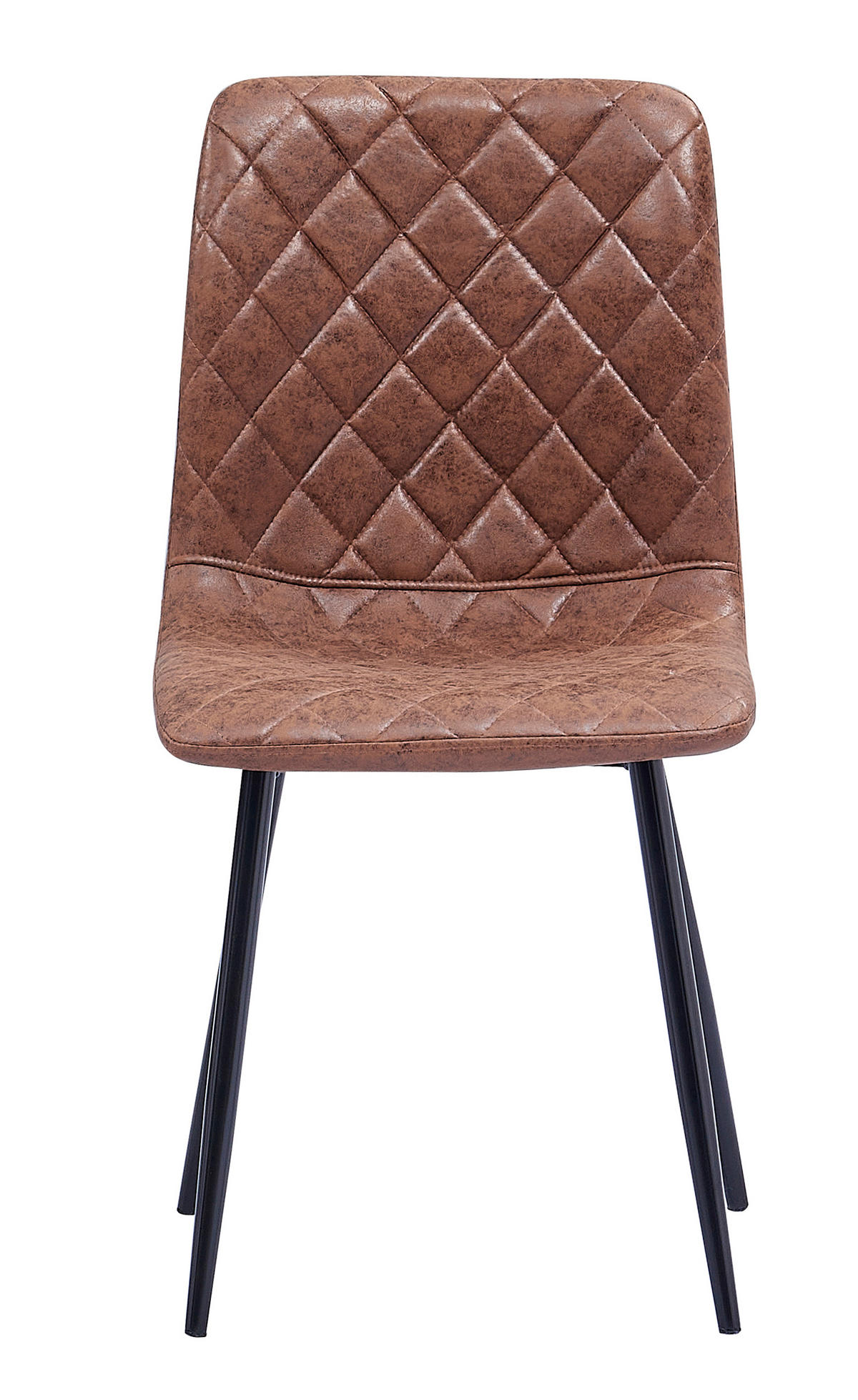 SCHALENSTUHL LUNA - Dunkelbraun/Schwarz, Textil/Metall (43/88/55cm) - SAM