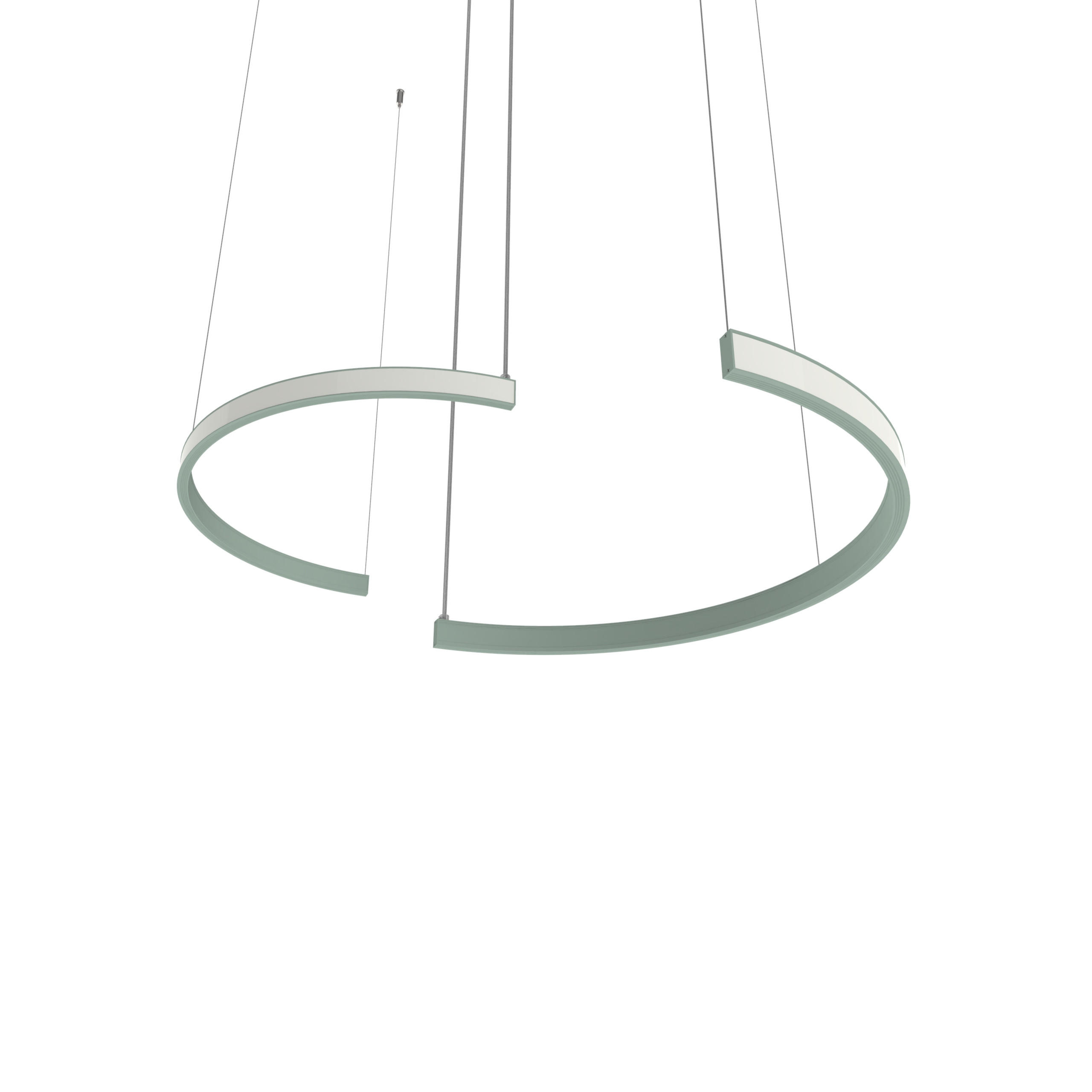 Lumicom Led-Hängeleuchte Grün 62x120x3.1 cm