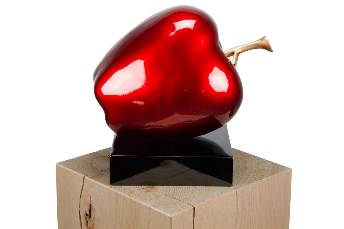 SKULPTUR Rot 32/31 cm - Rot, Stein (3/31/24cm) - KUNSTLOFT