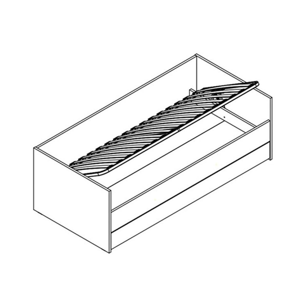 BOXSPRING POSTEL 90/200 Černá - černá, kompozitní dřevo (90/200cm) - Petits-meubles