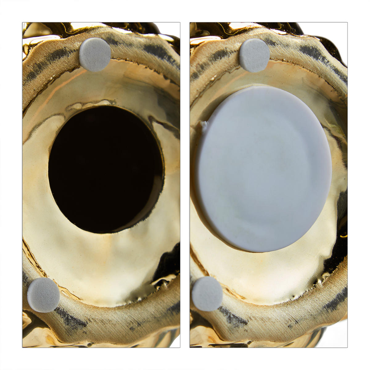 ANANÁSOVÁ sporenka - zlatá, plast/keramika (10.5/24/10.5cm) - Relaxdays