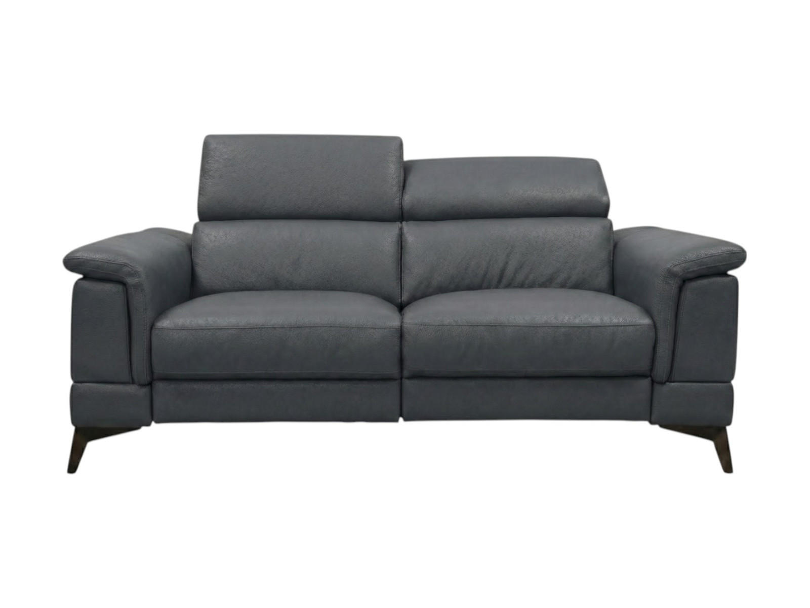 3-SITZER Sofa Planet Echtleder Anthrazit - Anthrazit, Leder/Metall (200/80/110cm)