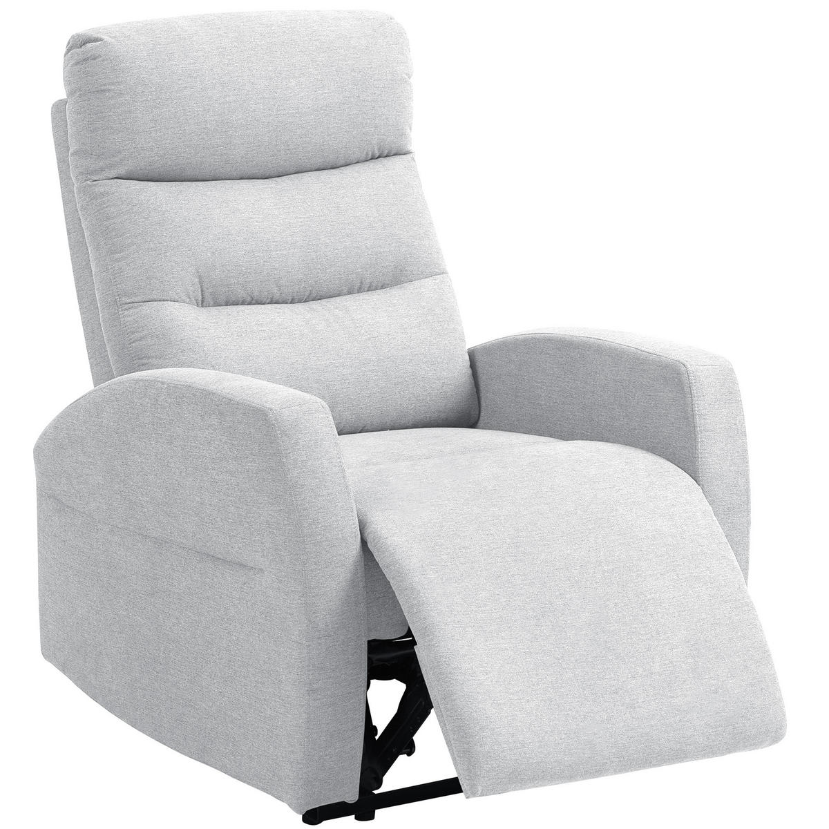 RELAXSESSEL, Fernsehsessel mit Liegefunktion, Hellgrau - Hellgrau, Kunststoff (93/103/76cm) - HOMCOM