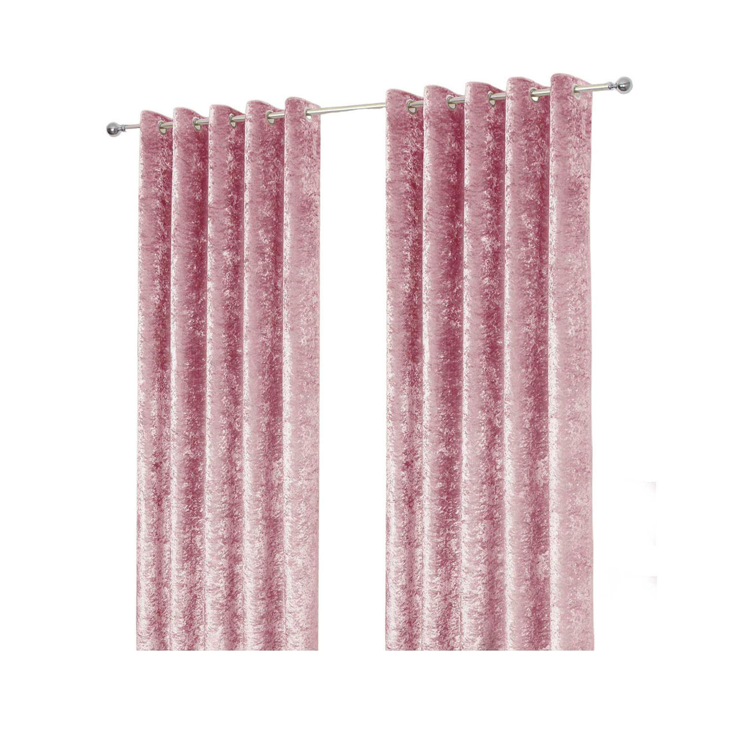 ÖSENVORHANG Pannesamt verdunkelnd gefüttert, 117/137 cm - Rosa, Textil (117/137cm) - Homescapes