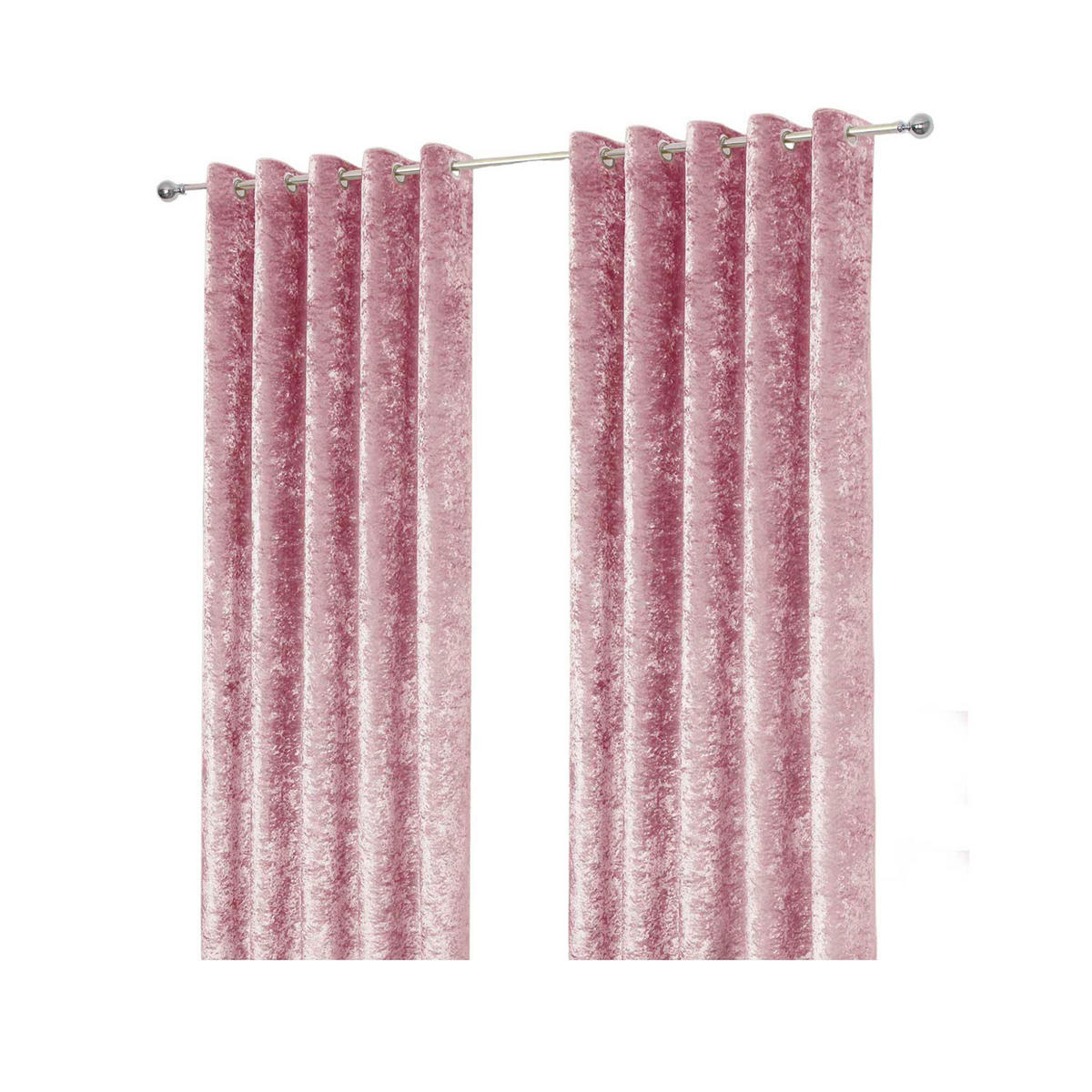 ÖSENVORHANG Pannesamt verdunkelnd gefüttert, 228/137 cm - Rosa, Textil (228/137cm) - Homescapes