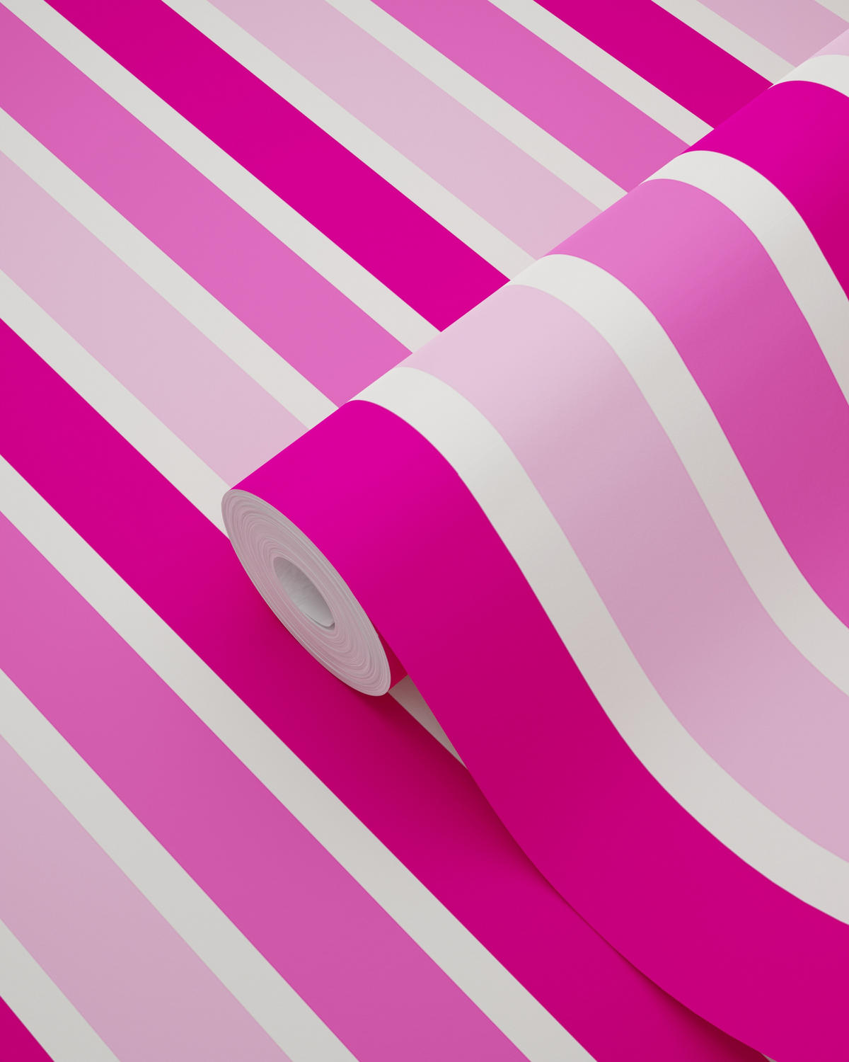 TAPETE Streifen 53 cm x 10.05 m - Pink, Papier (53/0.1cm) - ESTAhome