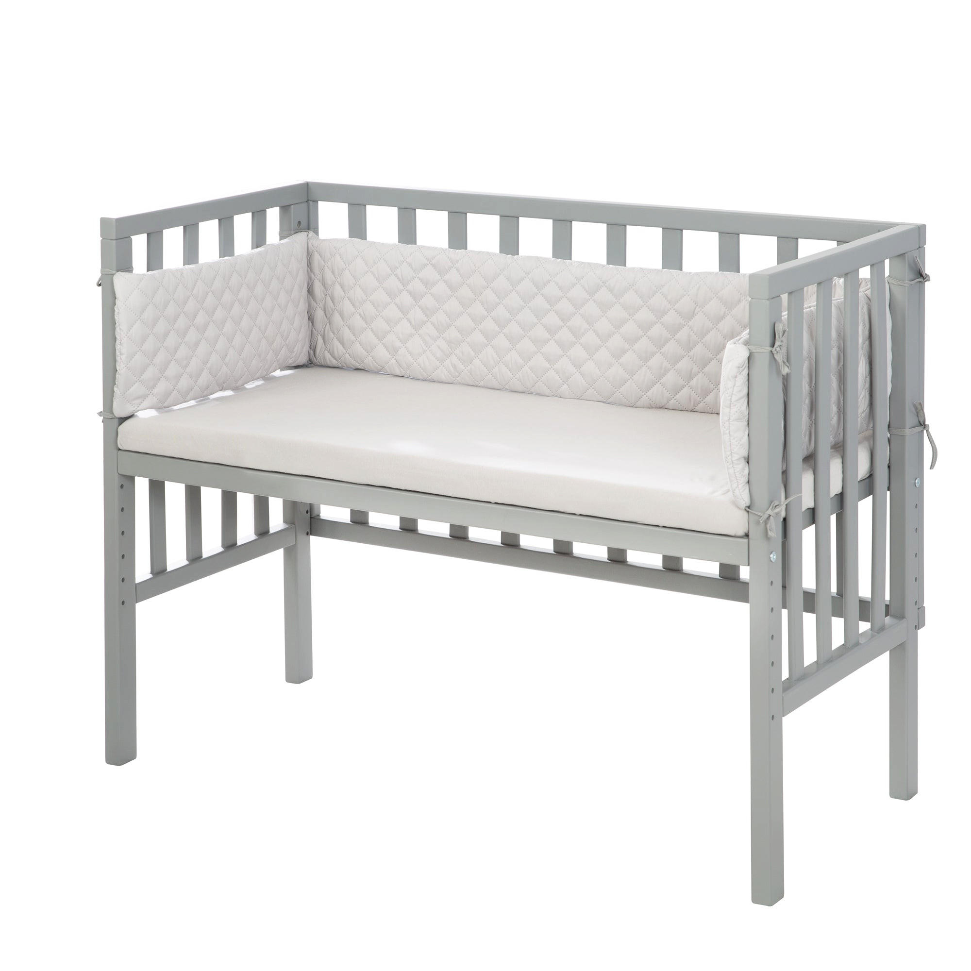 BEISTELLBETT roba Style grau 2in1 Set 90 x 45 cm - Taupe/Grau, Holzwerkstoff (45/90cm) - Roba