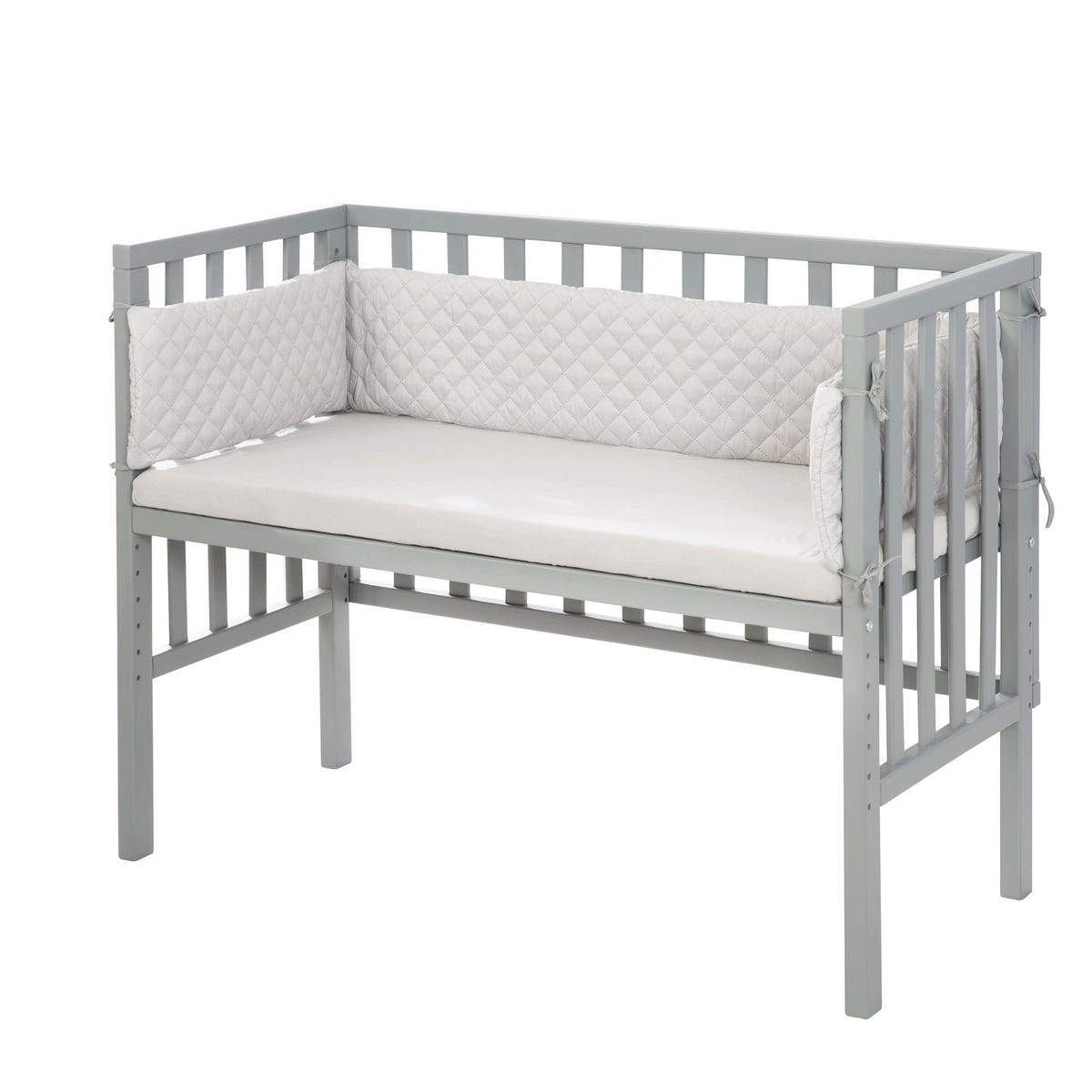 BEISTELLBETT roba Style grau 2in1 Set 90 x 45 cm - Taupe/Grau, Holzwerkstoff (45/90cm) - Roba