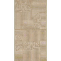 TEPPICH mit Bogenmuster in Beige Bianca 80x150 cm - Beige, Textil (80/150cm) - Nazar Rugs