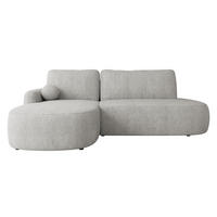 ECKSOFA Loridu O, Seite: Links - Hellgrau/Schwarz, Holz/Kunststoff (274/174cm) - MIRJAN24