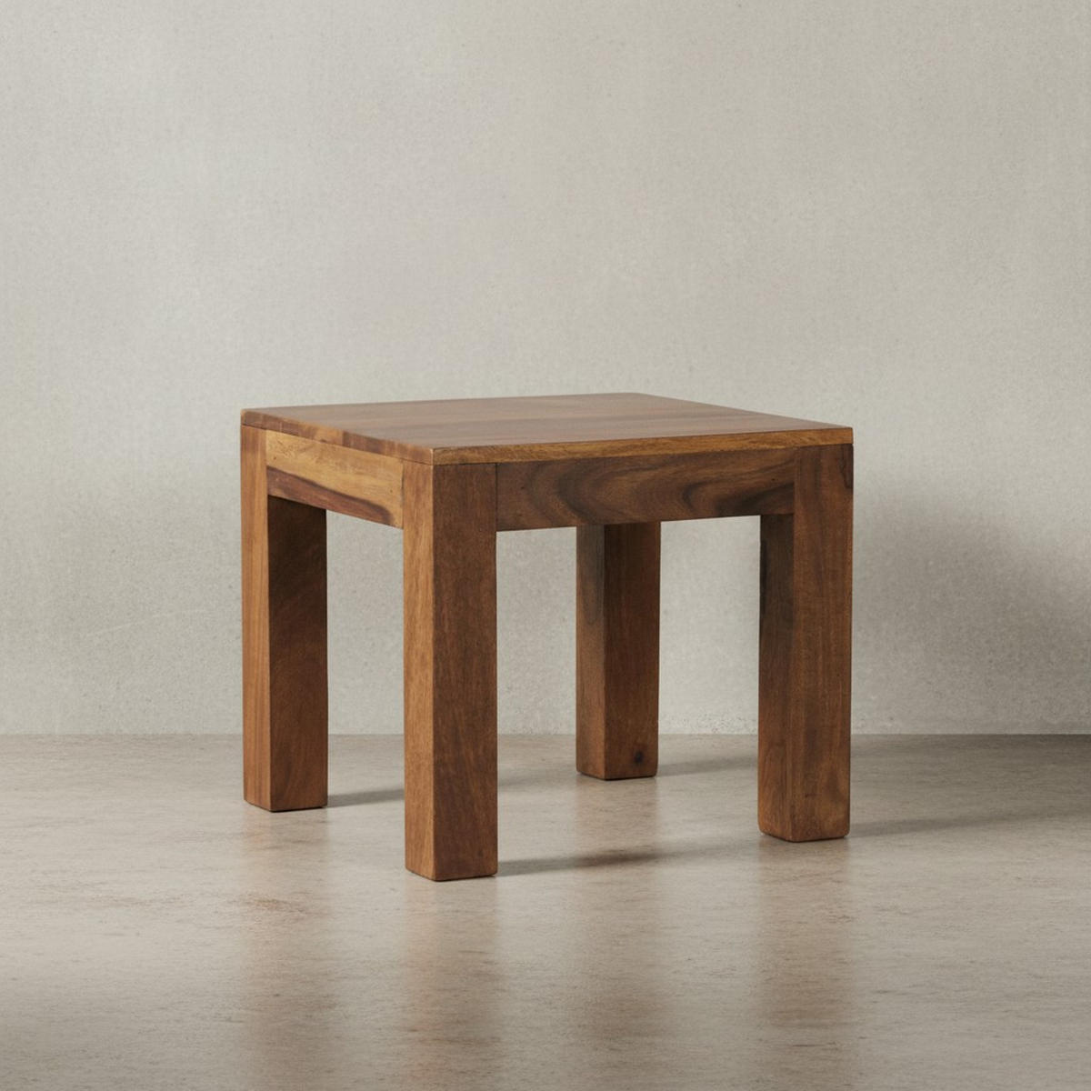 COUCHTISCH Massivholz Handgefertigt Edelholz Design, Braun 45x45x40 cm - Braun, Holz (45/45/40cm) - KADIMA DESIGN