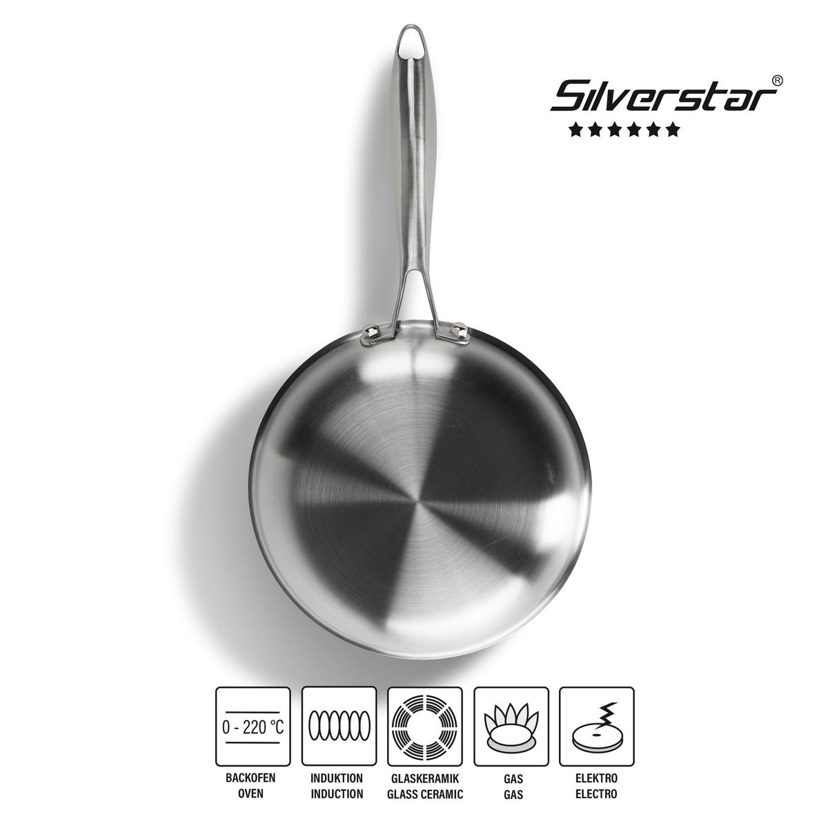 EDELSTAHLPFANNE - Edelstahlfarben, Metall (24cm) - Stoneline