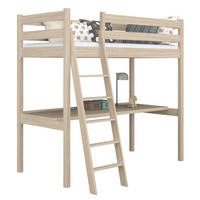 HOCHBETT N03 mit Schreibtisch Sonoma Eiche 90/200 - Sonoma Eiche, Naturmaterialien/Holz (90/200cm) - N-Wood