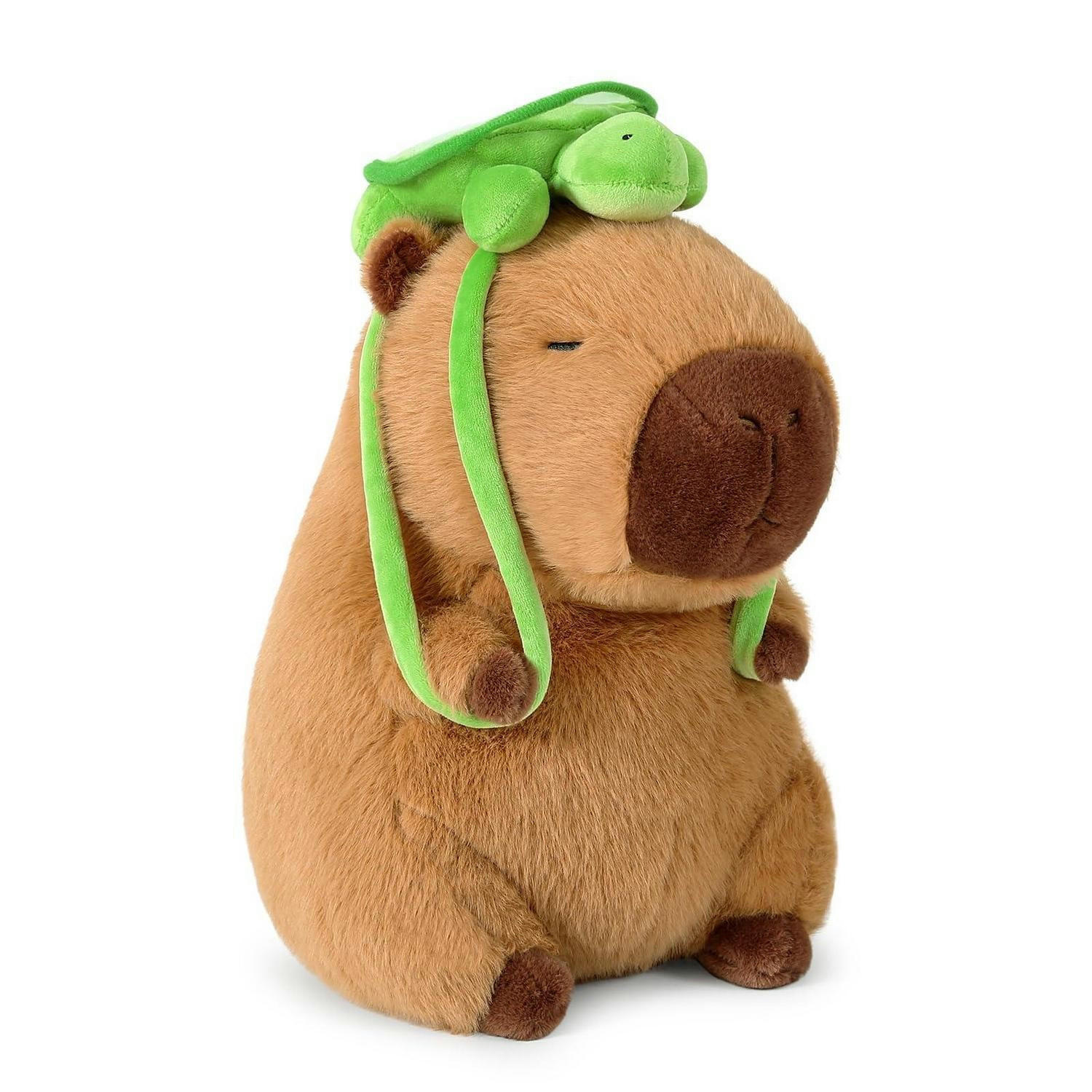 PLÜSCHTIER Capybara mit Schildkröte 35 cm - Braun, Textil (20/35cm)