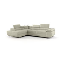 ECKSOFA EMILY mit Schlaffunktion Quelle 03 Links - Beige, Textil (275/200cm) - Bedante