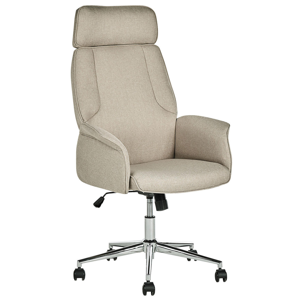 BÜROSTUHL Polyester Beige Pilot - Beige, Textil/Metall (72/117/72cm) - Beliani