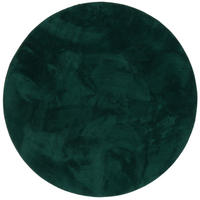 FELLTEPPICH SUPER SOFT PEARL RUND - Dunkelgrün, Textil (160/160cm) - Pergamon