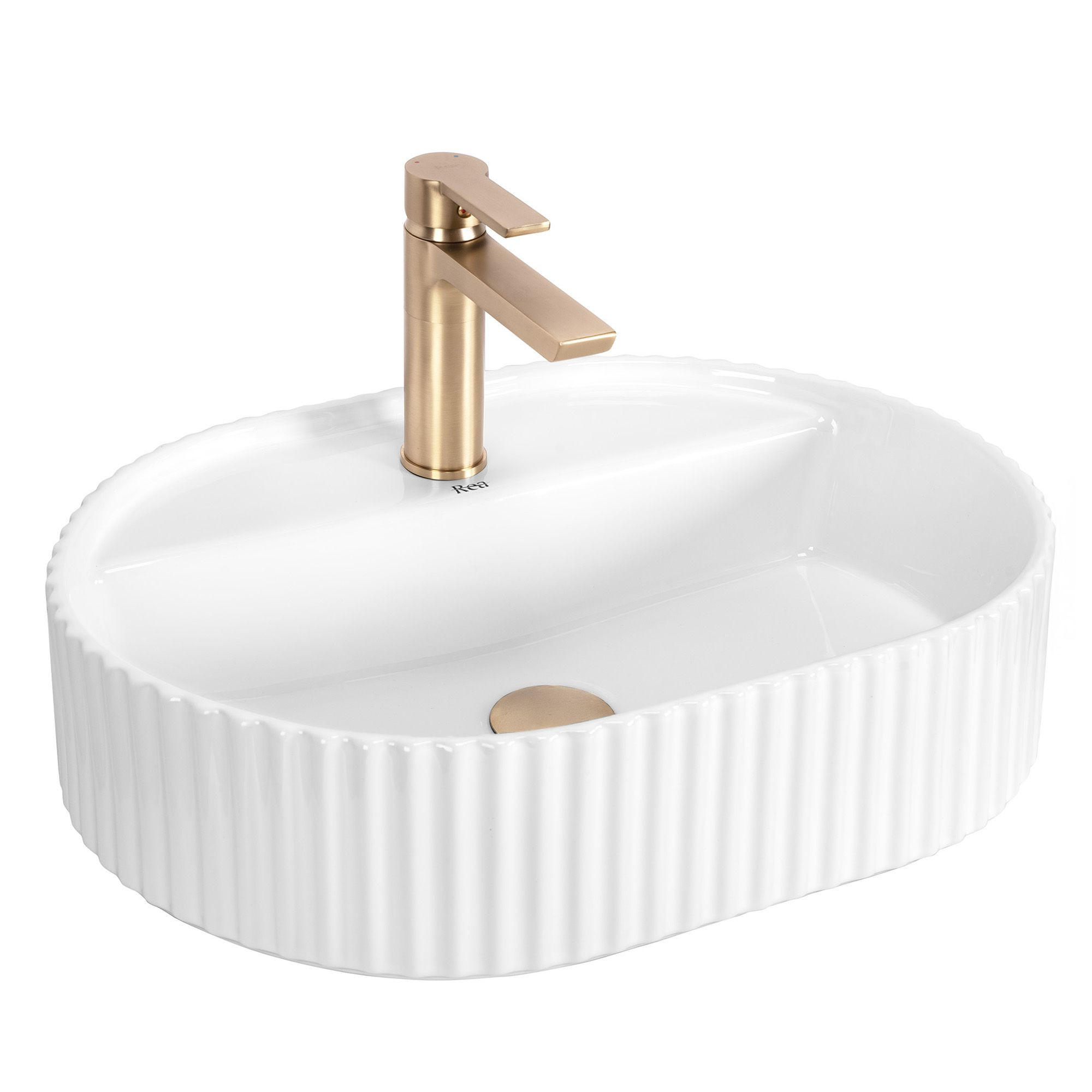 AUFSATZWASCHBECKEN MARCELA 50 50/35,5/13,5 cm - Weiß, Keramik (50/13.5/35.5cm) - REA