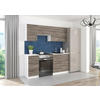 KÜCHENZEILE LECO 180 dunkel sonoma truffel - Bronzefarben/Sonoma Eiche, Holzwerkstoff (180/82/46cm) - roe furniture