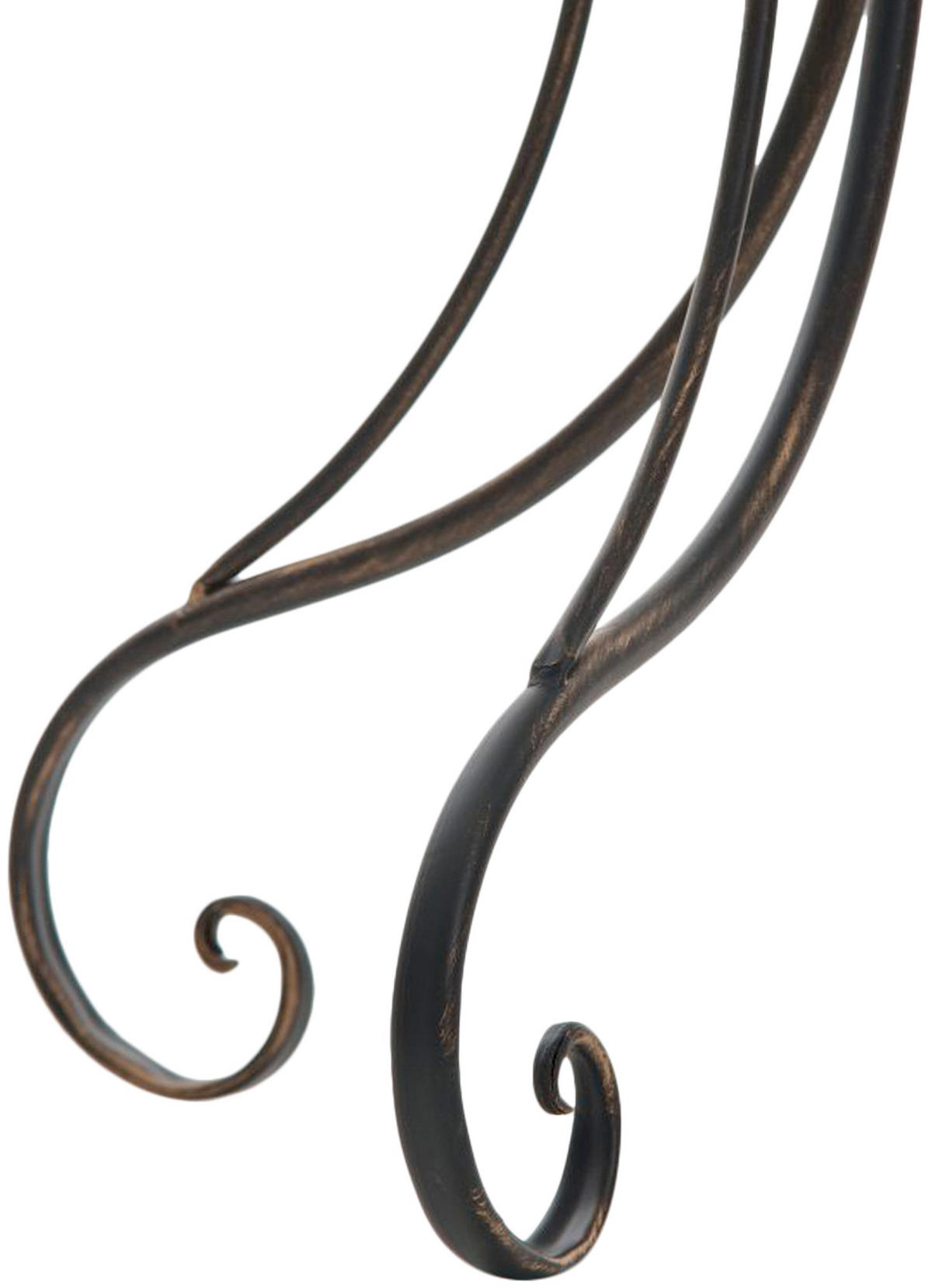 GARTENTISCH rund Ø70 cm Metall bronze - Bronzefarben, Metall (70/70/73cm) - CLP